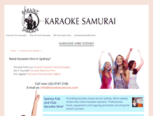 Tablet Screenshot of karaokesamurai.com